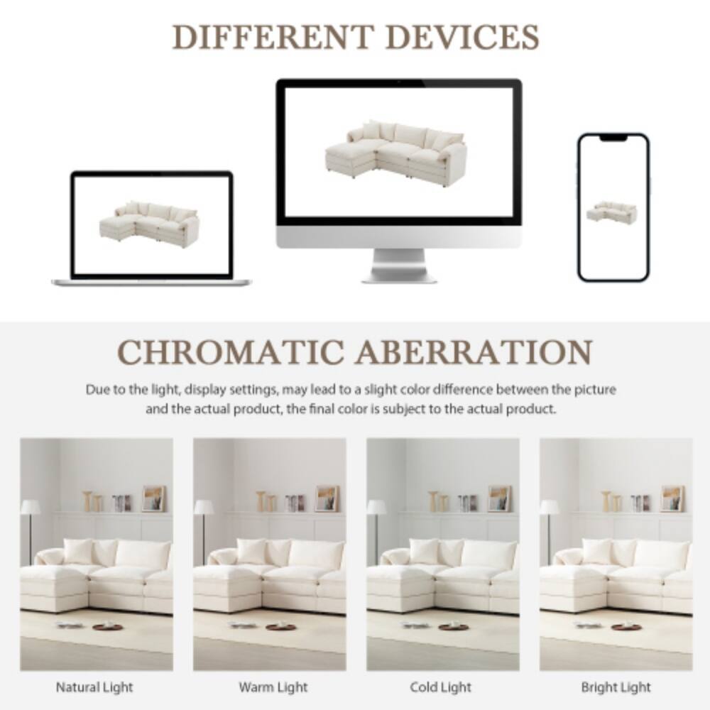 DIFFERENT DEVICES

CHROMATIC ABERRATION

Due to the light, display settings, may lead to a slight color difference between the picture and the actual product, the final color is subject to the actual product.

Natural Light Warm Light Cold Light Bright Light