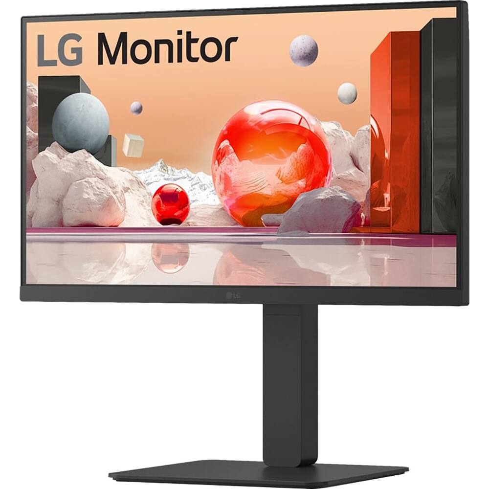 Alt View 3. LG - 24" Full HD 100 Hz Video Conferencing Monitor 24BA850-B - Black.