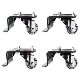 Black Ice - Snowmobile Lift Caster Wheel Set with Hardware for SNO-1508, Set of 4
