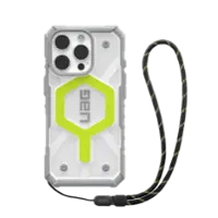 UAG - Bundle: Pathfinder Series MagSafe Case and Lanyard for iPhone 16 Pro - Neon Yellow/Clear - Front_Zoom