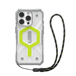 UAG - Bundle: Pathfinder Series MagSafe Case and Lanyard for iPhone 16 Pro - Neon Yellow/Clear