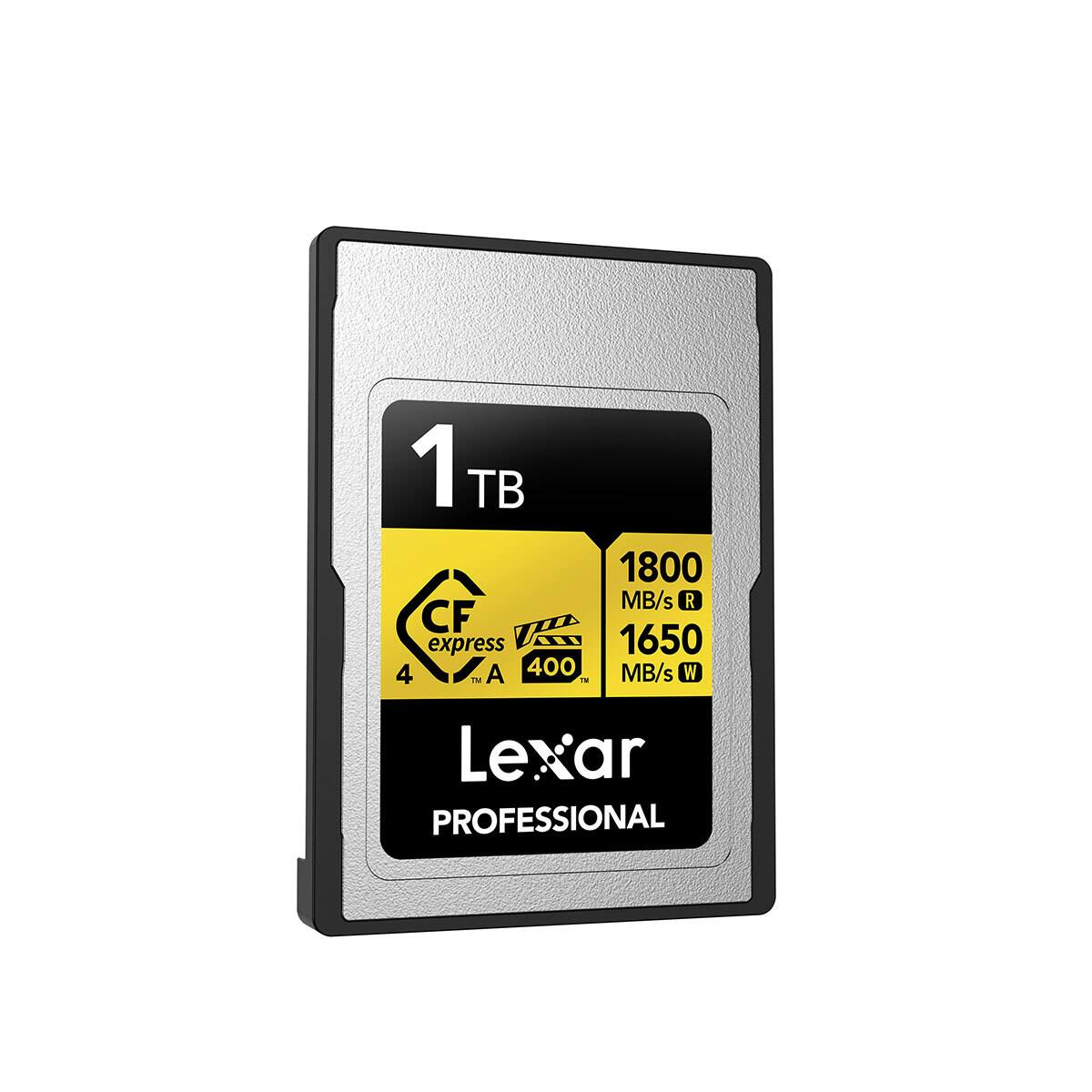 1TB TB CF express 4 A 400 TA TV

1800 MB/s R 1650 MB/s W

Lexar PROFESSIONAL