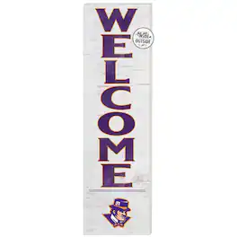 Jardine - Evansville Purple Aces 10'' x 35'' Indoor/Outdoor Welcome Sign - White