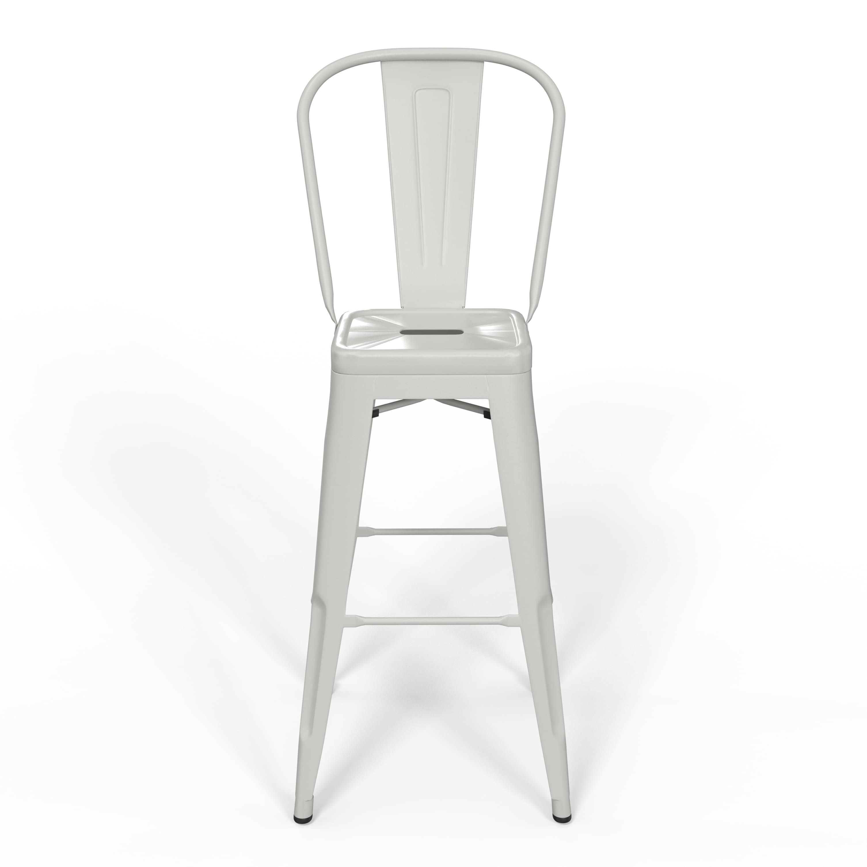 Simpli Home - Fletcher 24 inch Metal Counter Height Stool (Set of 2) - White