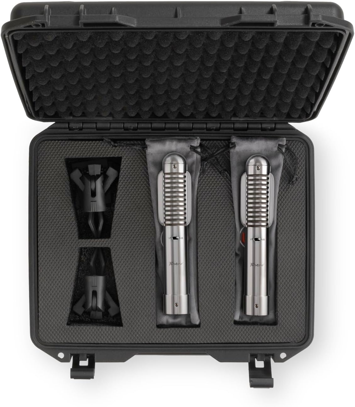 Left. Warm Audio - Fen-Tone Active Ribbon Microphone with 26dB In-Line Preamp, Figure-8 Polar Pattern, and CineMag USA Transformer (Pair).