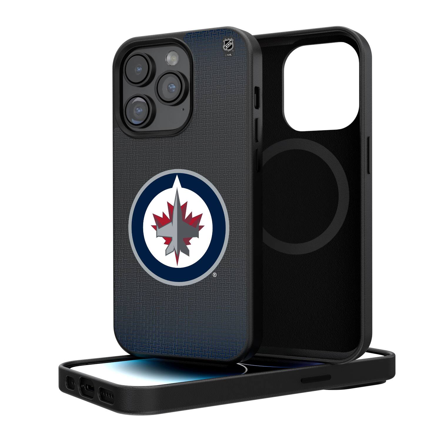 Keyscaper - NHL - Winnipeg Jets Linen Logo iPhone Magnetic Bump Case - 15 - Black price history on PriceWatchPro