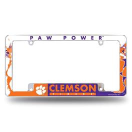 Rico Industries - Clemson Tiger's Chrome Metal License Plate Frame - Multi