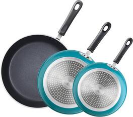 Cook N Home - Professional 8/9.5/11 Inch Nonstick Frying Pan Set, Kitchen Cooking Skillets Saute Fry Pan, Induction - Turquoise