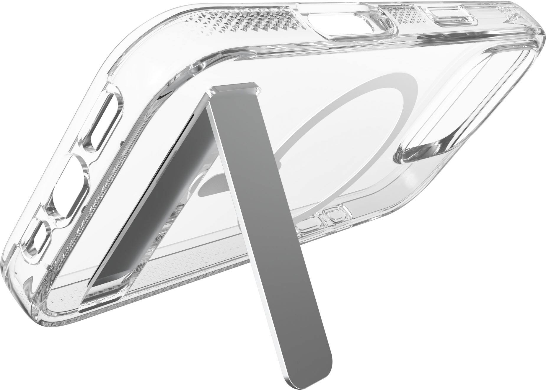 Alt View 11. ZAGG - Crystal Palace Snap MagSafe Compatible Case w/ Kickstand for Apple iPhone 16 Pro - Clear.