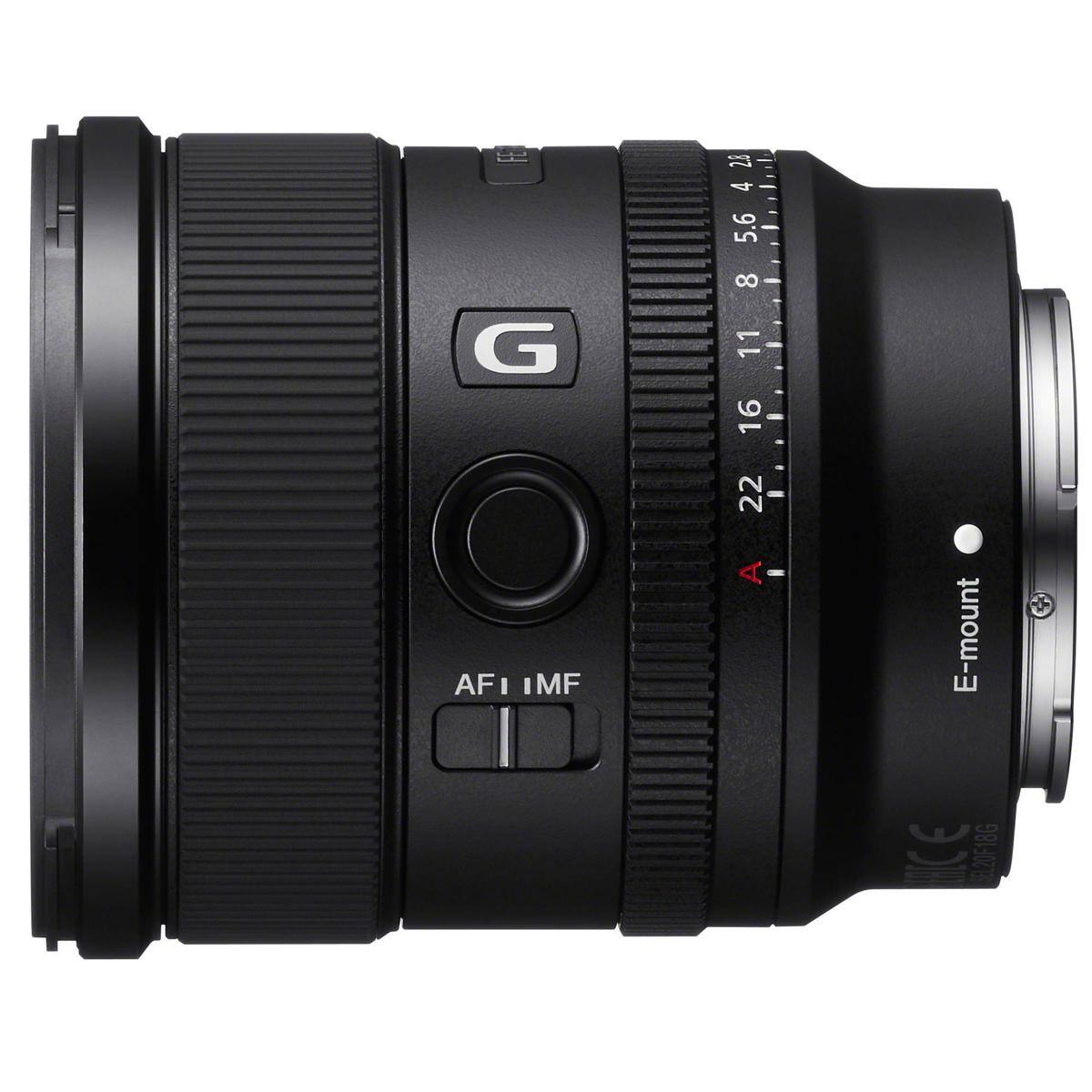 G AF/MF  
2.8 4 5.6 8 11 16 22  
E-mount E ERICE SEL20F18G