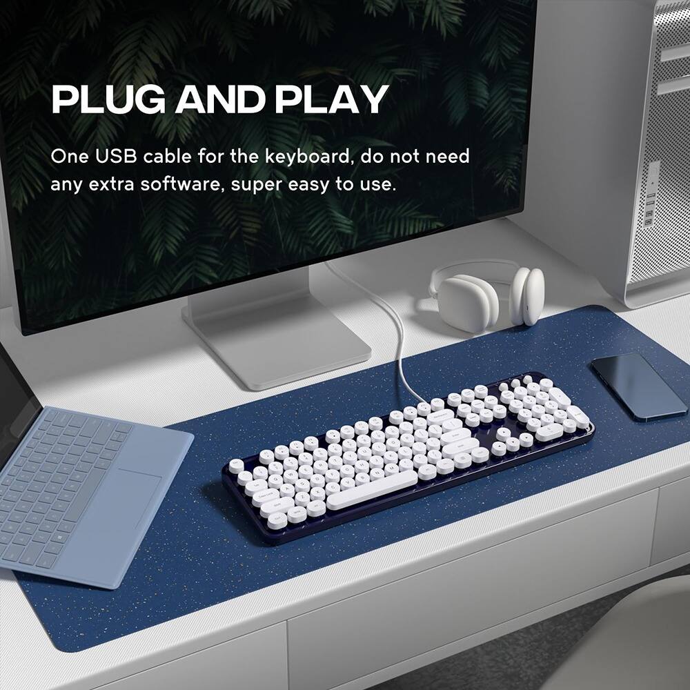 PLUG AND PLAY

One USB cable for the keyboard, do not need any extra software, super easy to use.