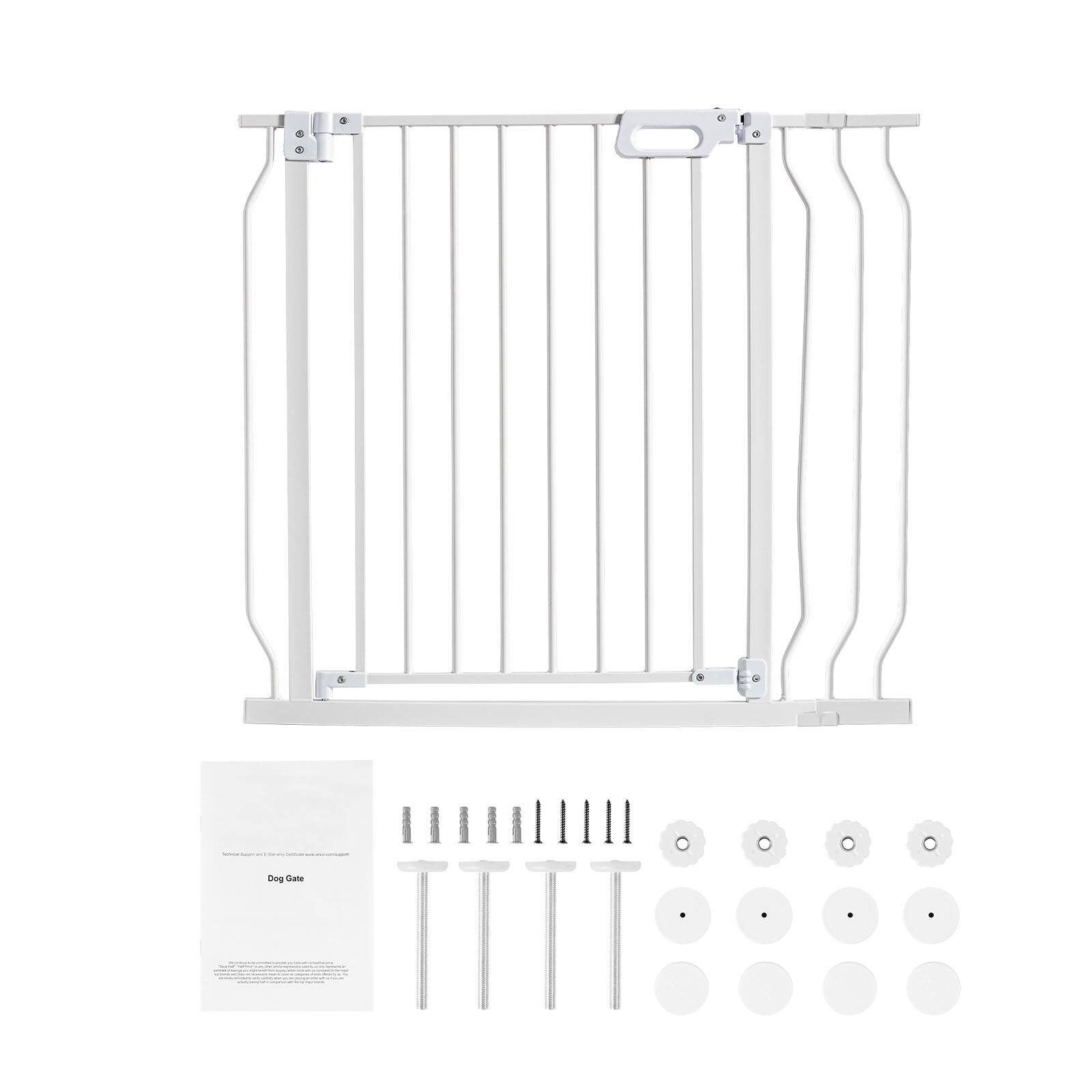 VEVOR - Baby Gate, 29.5"-37" Extra Wide, 30" High, Dog Gate for Stairs Doorways, Easy Step Walk Thru Auto Close Child Gate
