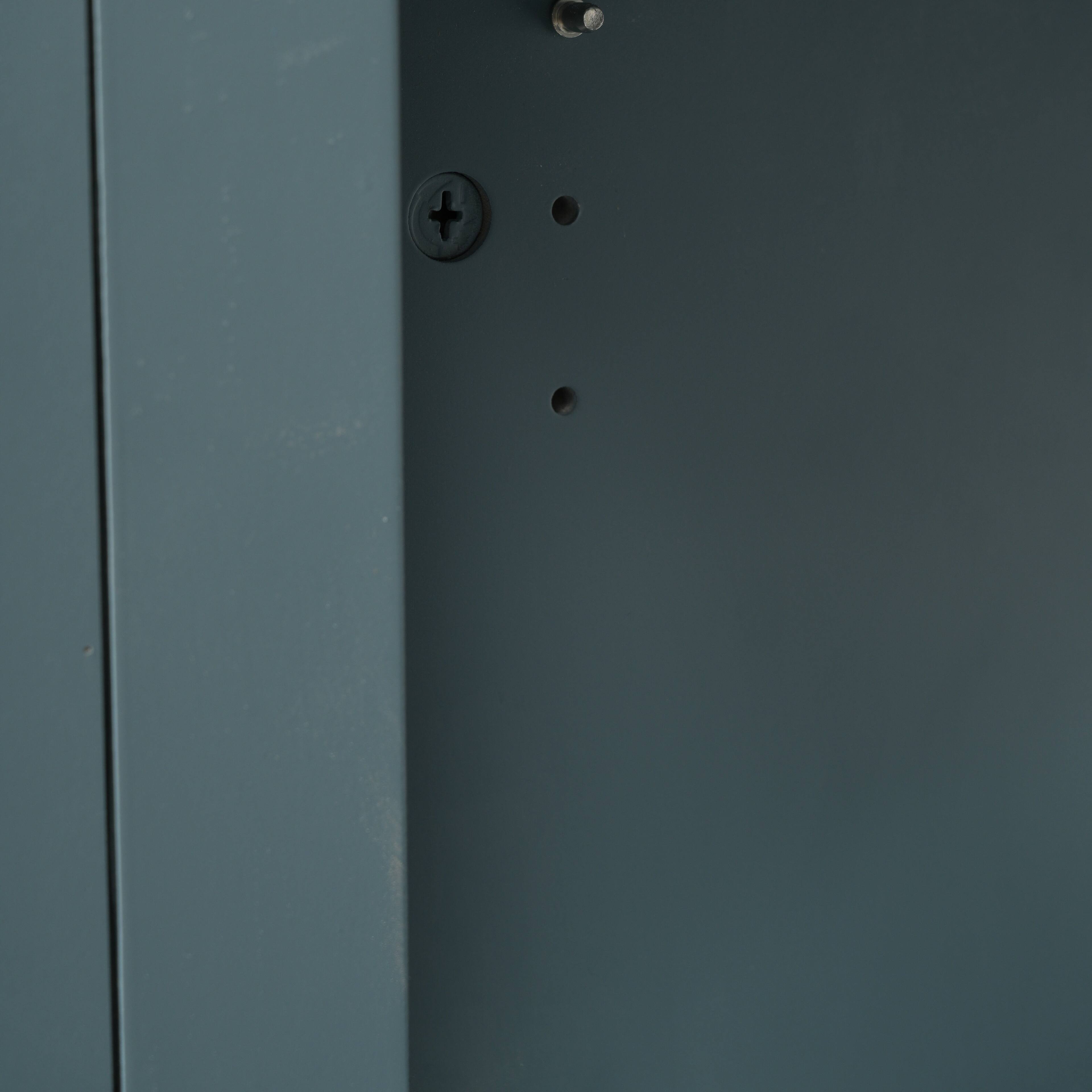 Back. Boyel Living - 30 Inch Bathroom Vanity with Rectangle Ceramic Sink Antique Handles Rubber Wood Legs Adjustable Shelves Blue Green - AntiqueBlueGreen.