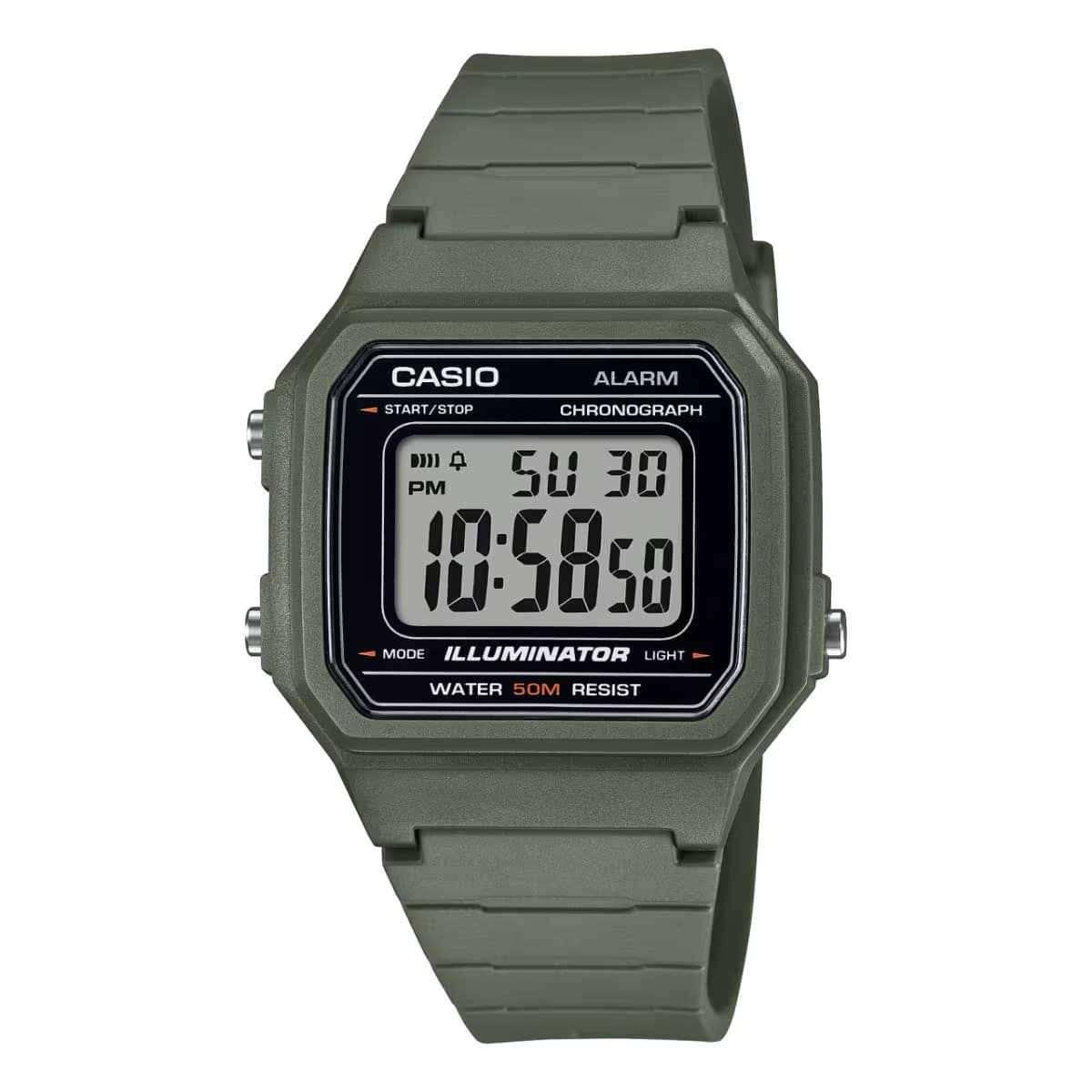 Casio - Men's Classic Digital Watch with Strap - W-217H-3AVCF - Green price history on PriceWatchPro