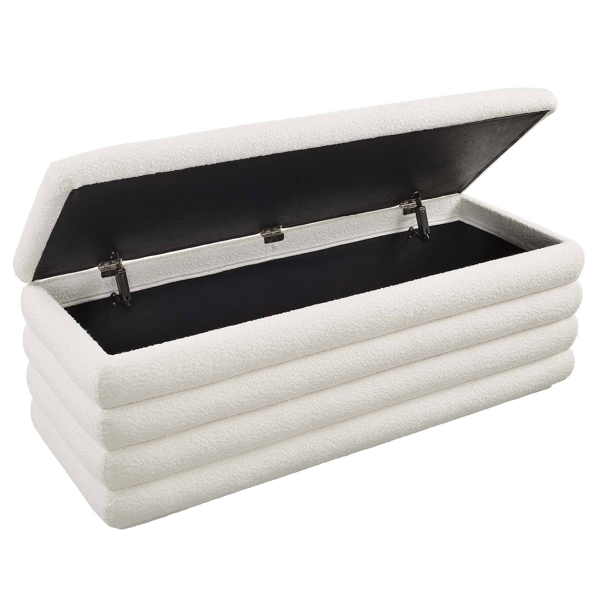 Alt View 2. Modway - Mezzo Boucle Upholstered Storage Bench by Modway - Green.