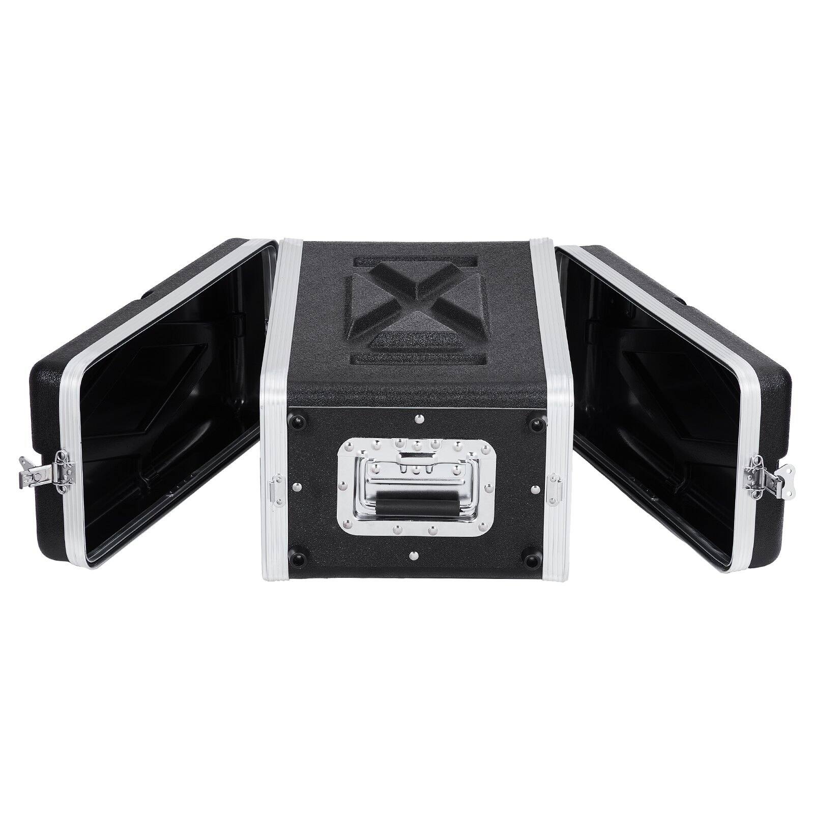 Alt View 10. Glintex - 4U Rack Case, 14" Depth Server Cabinet with Handle, Heavy-Duty Latches, Detachable Panels for Mixers and Amps.