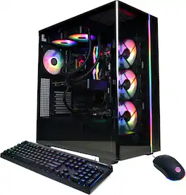 CyberPowerPC - Gaming Desktop - AMD Ryzen 7 9700X - NVIDIA GeForce RTX 5070 12GB - 32GB DDR5 - 2TB PCIe 4.0 SSD - Black