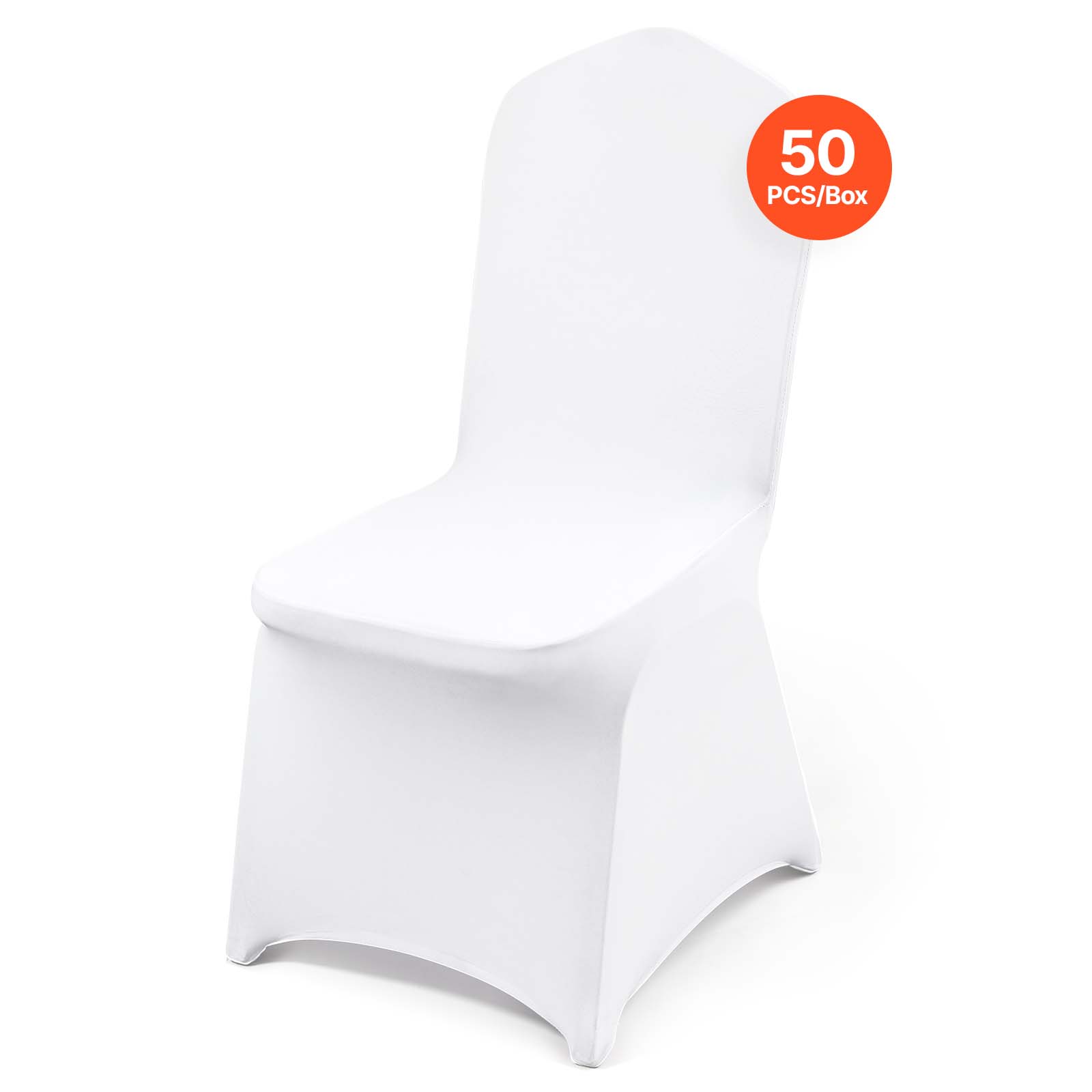 VEVOR - Stretch Spandex Folding Chair Covers, Universal Fitted Chair Cover, Removable Washable Protective Slipcovers, 50PCS - White
