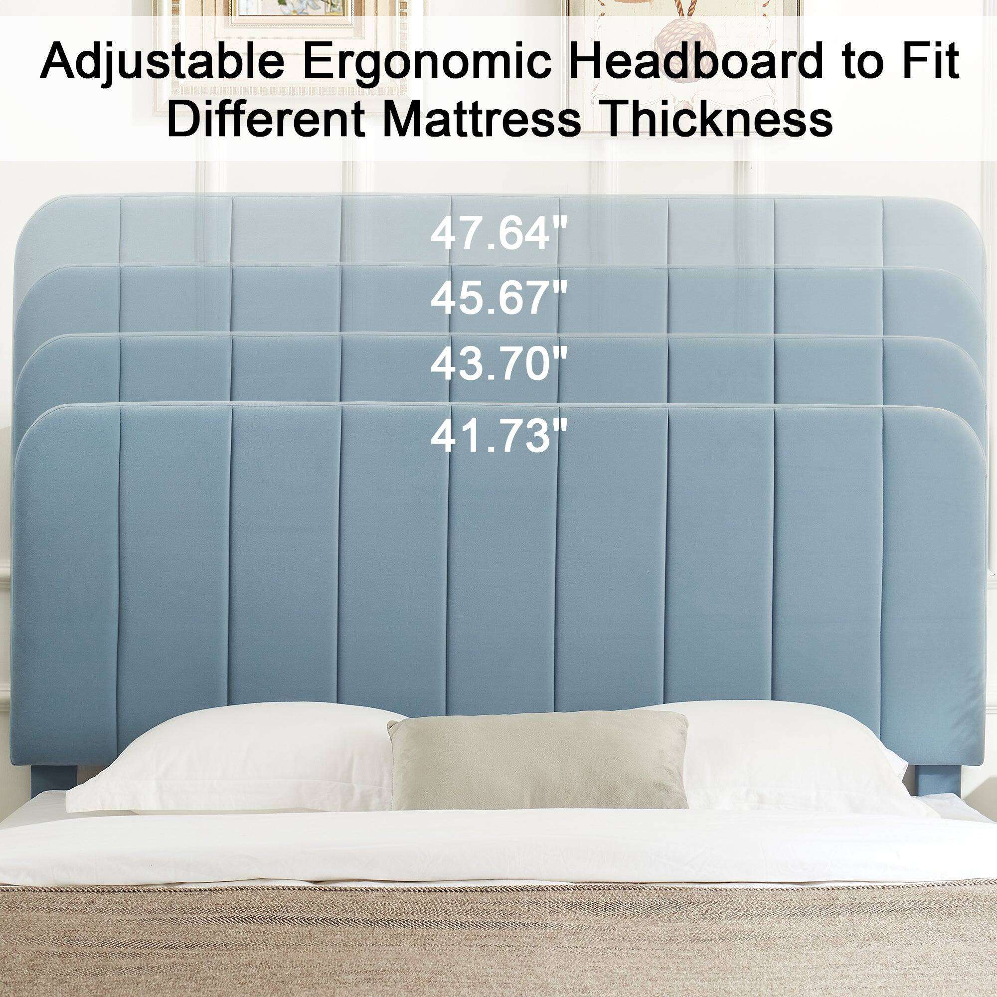 Adjustable Ergonomic Headboard to Fit Different Mattress Thickness

47.64"
45.67"
43.70"
41.73"