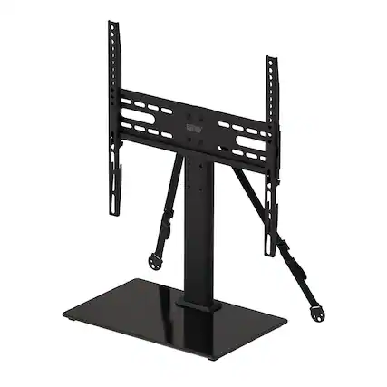 Front. ErgoAV - Tabletop TV Stand for 40" to 55" TVs - Black.