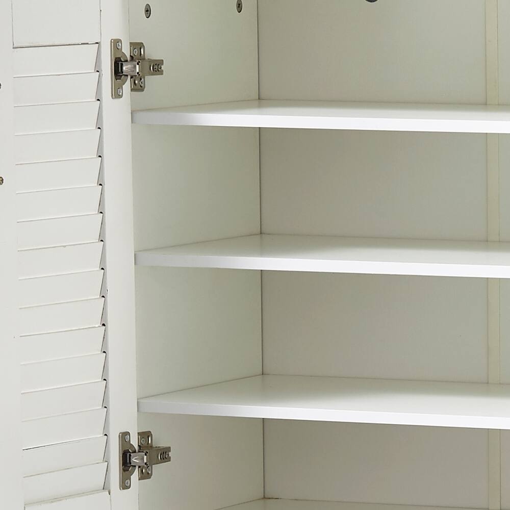 Alt View 6. Loheer - Loheer multi functional shoe storage cabinet, Ancient White Entryway Organizer with Cushion Bench, Holds 30 Pairs - Ancient White.