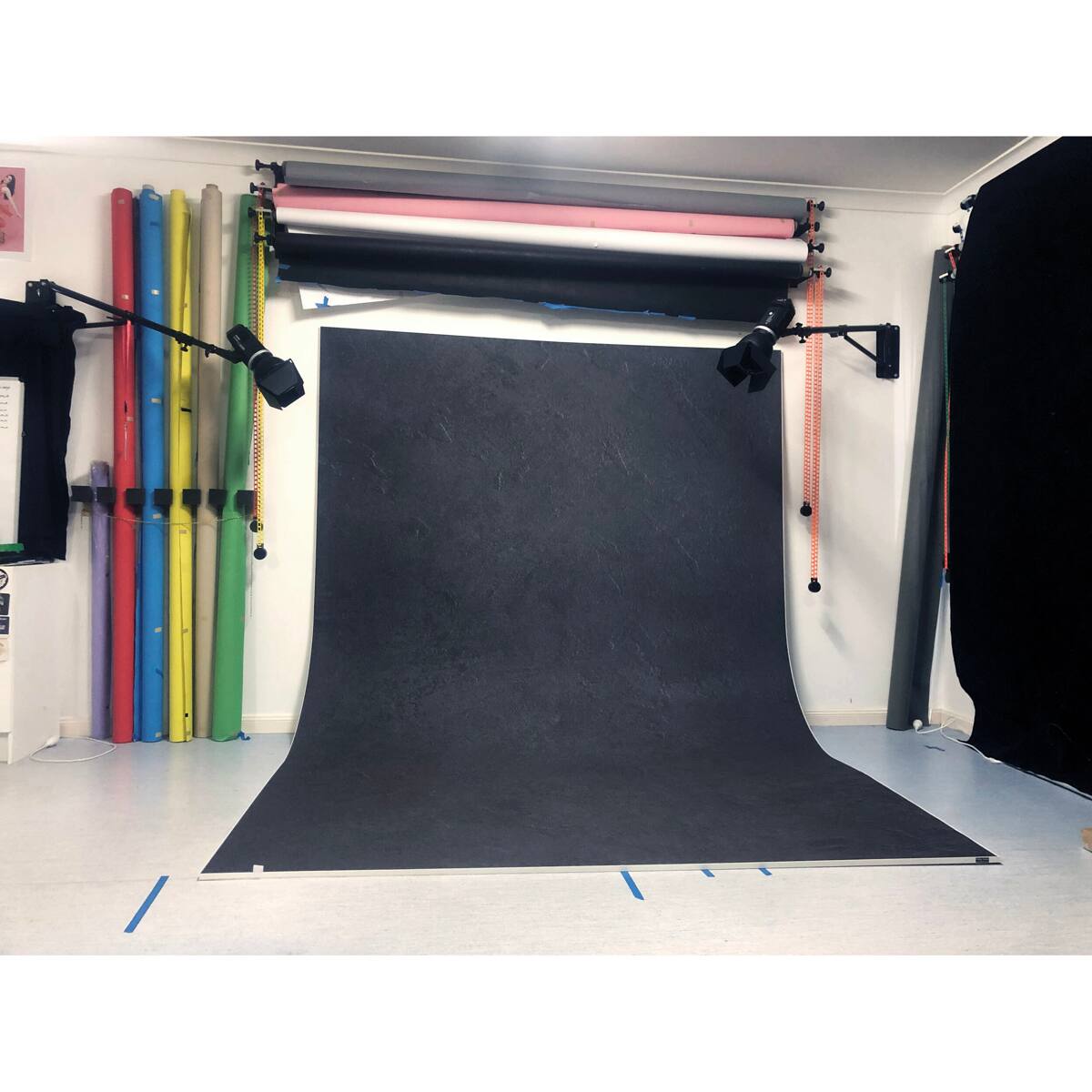Alt View 3. Easiframe - Easiframe 8.2x12.5' Cyclorama Fabric Curved Frame Backdrop, White.