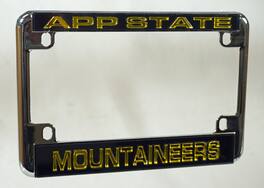 Rico Industries - Appalachian State Mountaineers Chrome Motorcycle License Plate Frame - also Recreational Vehicles, RVs, Bikes & Scooters - Multi
