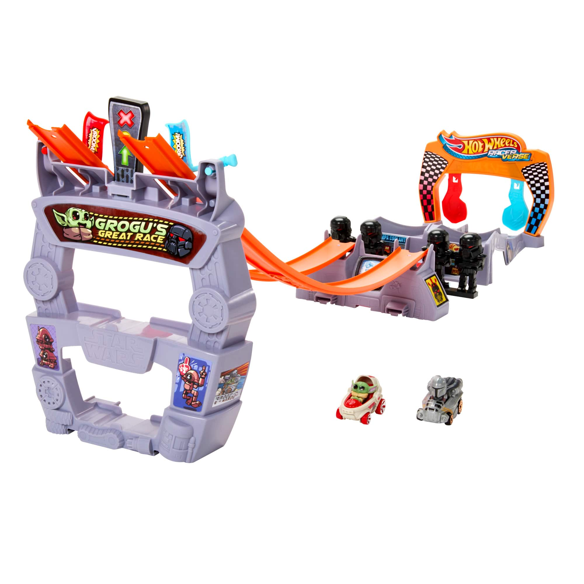 Best Buy Hot Wheels RacerVerse Grogu s Great Race Track Set HPL32