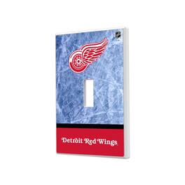 Keyscaper - Detroit Red Wings Wordmark Single Toggle Lightswitch Plate - Multicolor