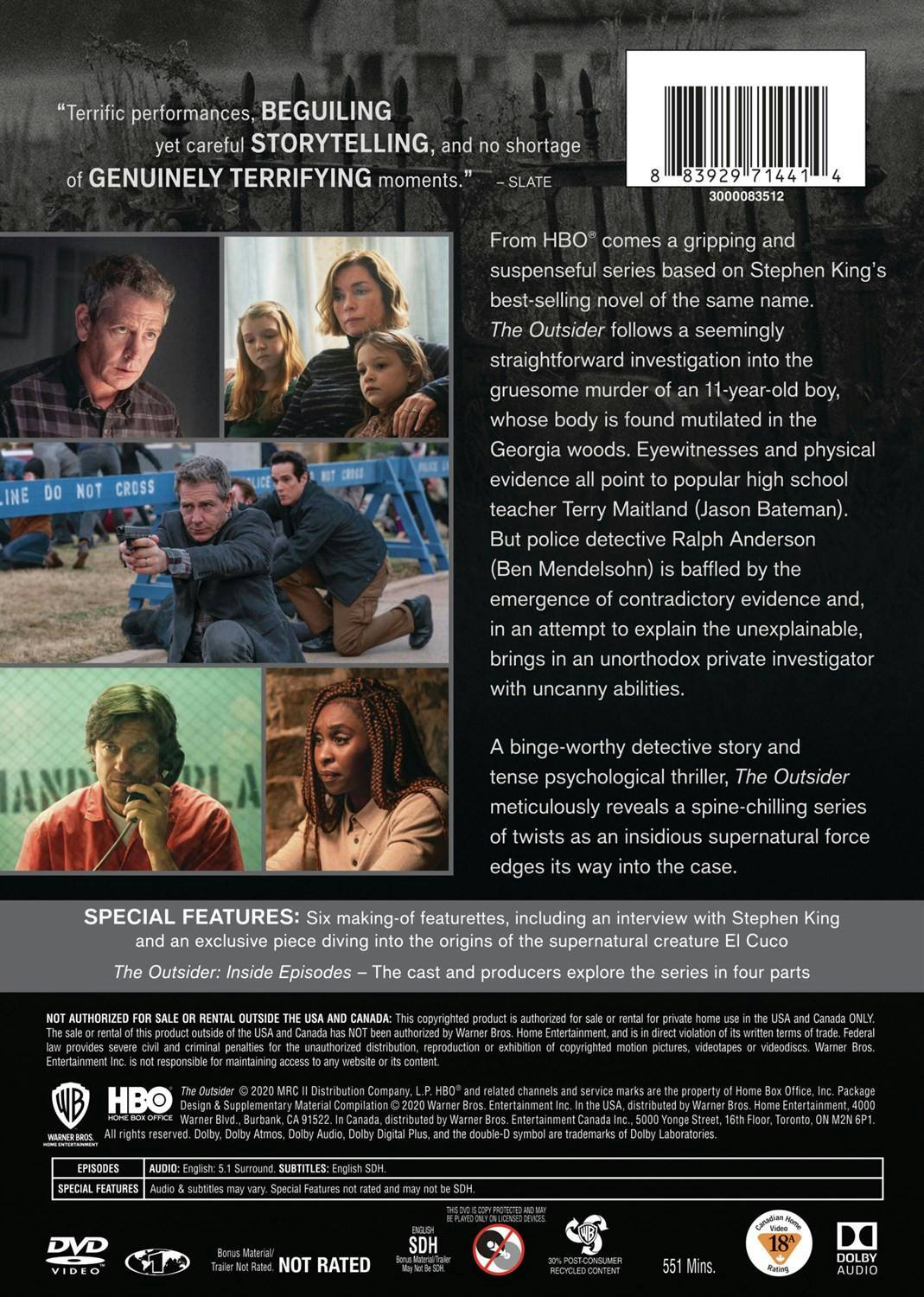 Back. Outsider, The: The First Season S1 [DVD].