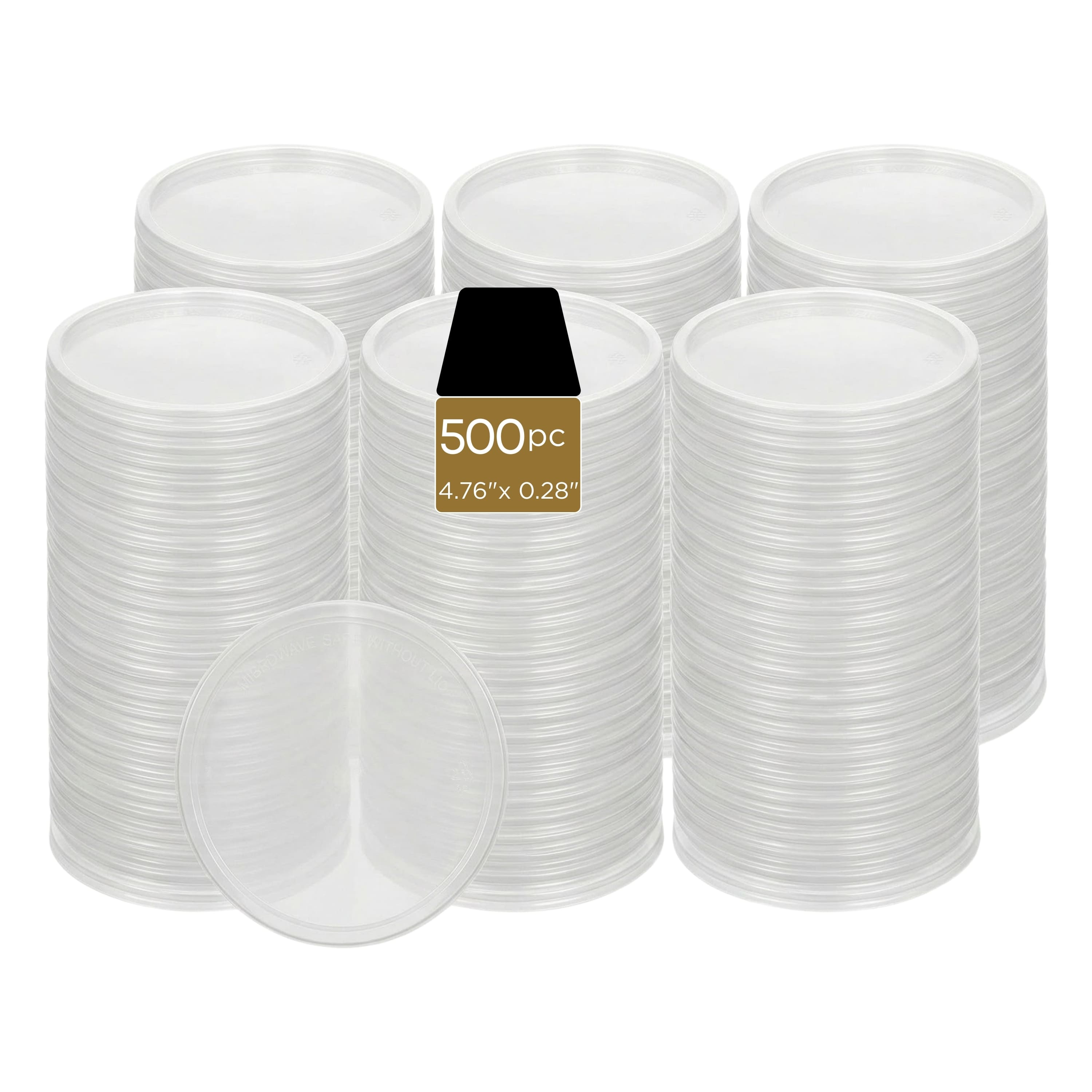 Eco Harmony Products - Deli Container Lid (PP), 500-Pack - Clear