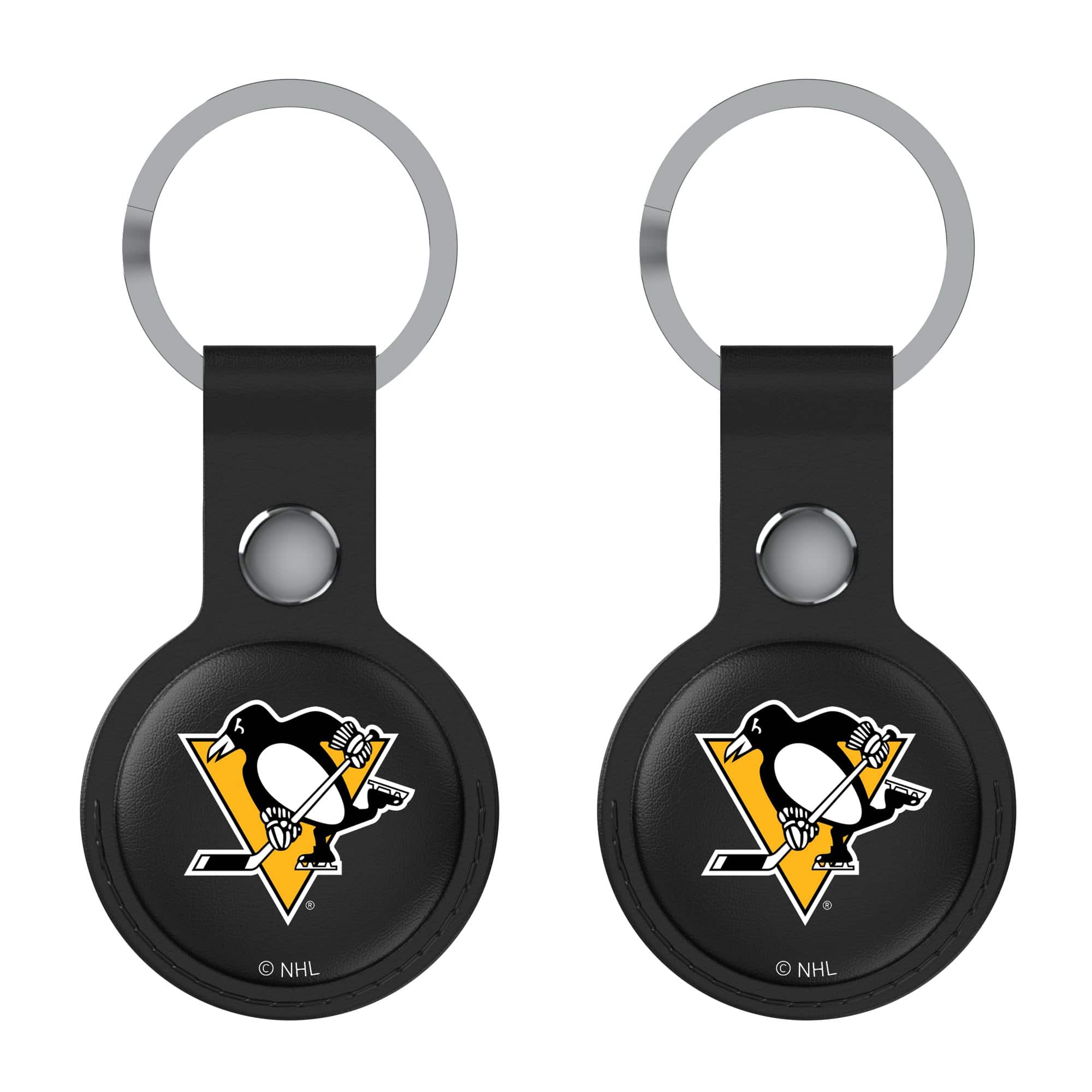 Keyscaper - Pittsburgh Penguins Two-Pack AirTag Holders - No Size - Black