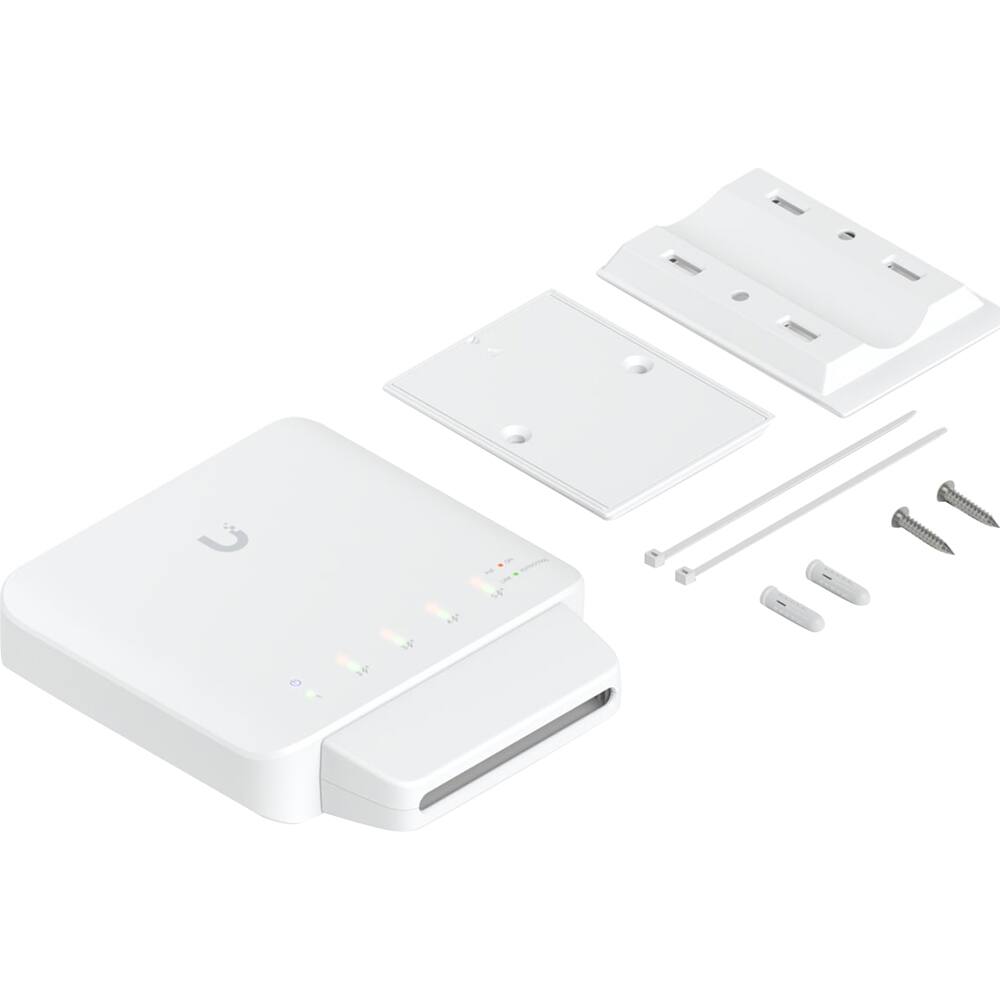 Alt View 6. Ubiquiti - Flex 5-Port Managed Gigabit PoE Network Switch USW-Flex - White.