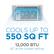 COOLS UP TO 550 SQ FT
12,000 BTU
62° at the coolest setting