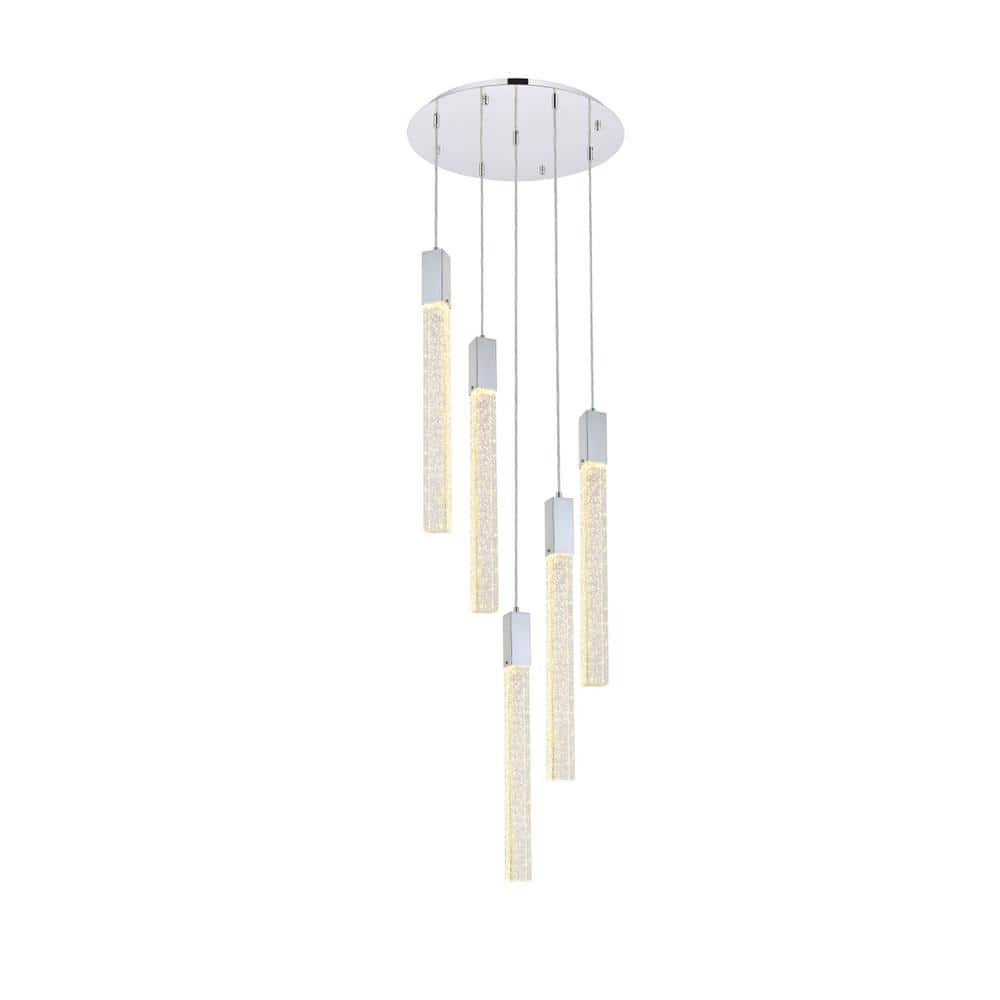 Elegant Lighting - Weston 5 lights pendant in - Chrome price history on PriceWatchPro