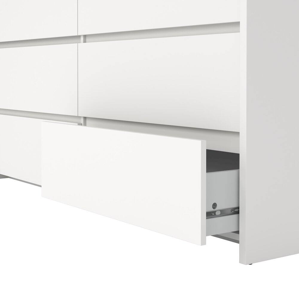 Alt View 4. Tvilum - Next 6 Drawer Double Dresser - White.