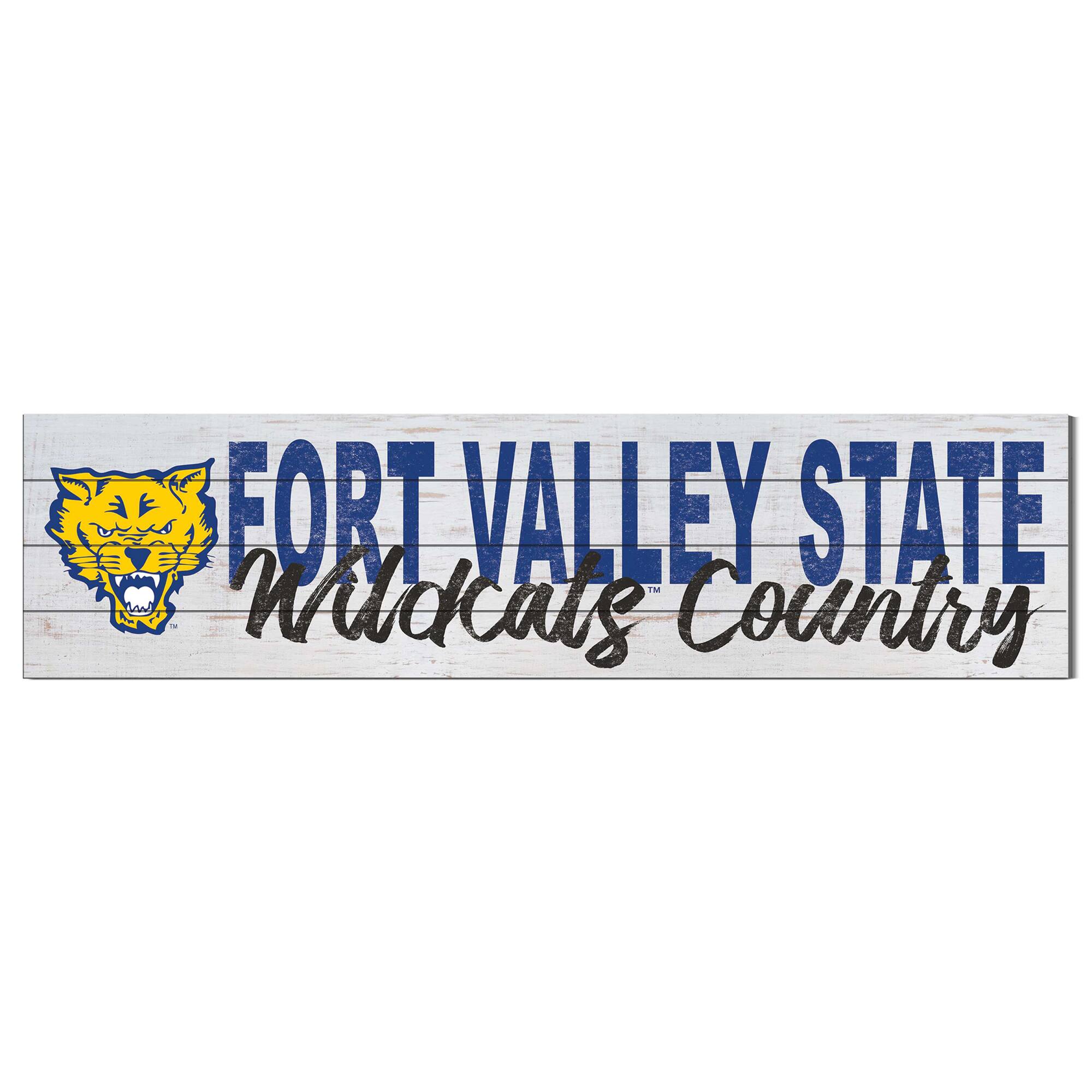 Fort Valley State Wildcats 40'' x 10'' Logo Sign