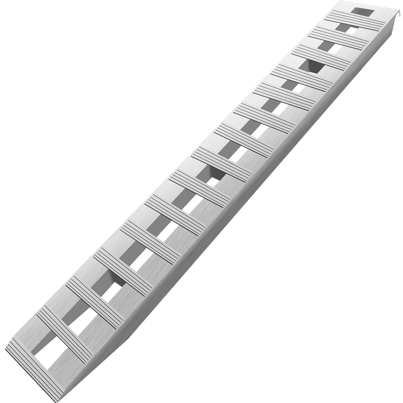 Alt View 5. VEVOR - 84x14 Inch Aluminum Ramps 6000LBS Capacity Car Trailer Truck ATV Ramps 1 Pair 2 Ramps - Silver.