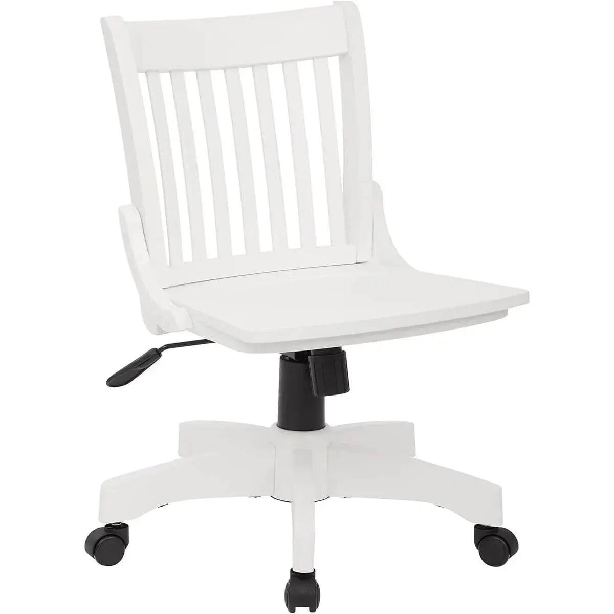 Alt View 4. Office Star Products - Deluxe Antique White Banker's Chair Adjustable Productive Home Office - Antique White.