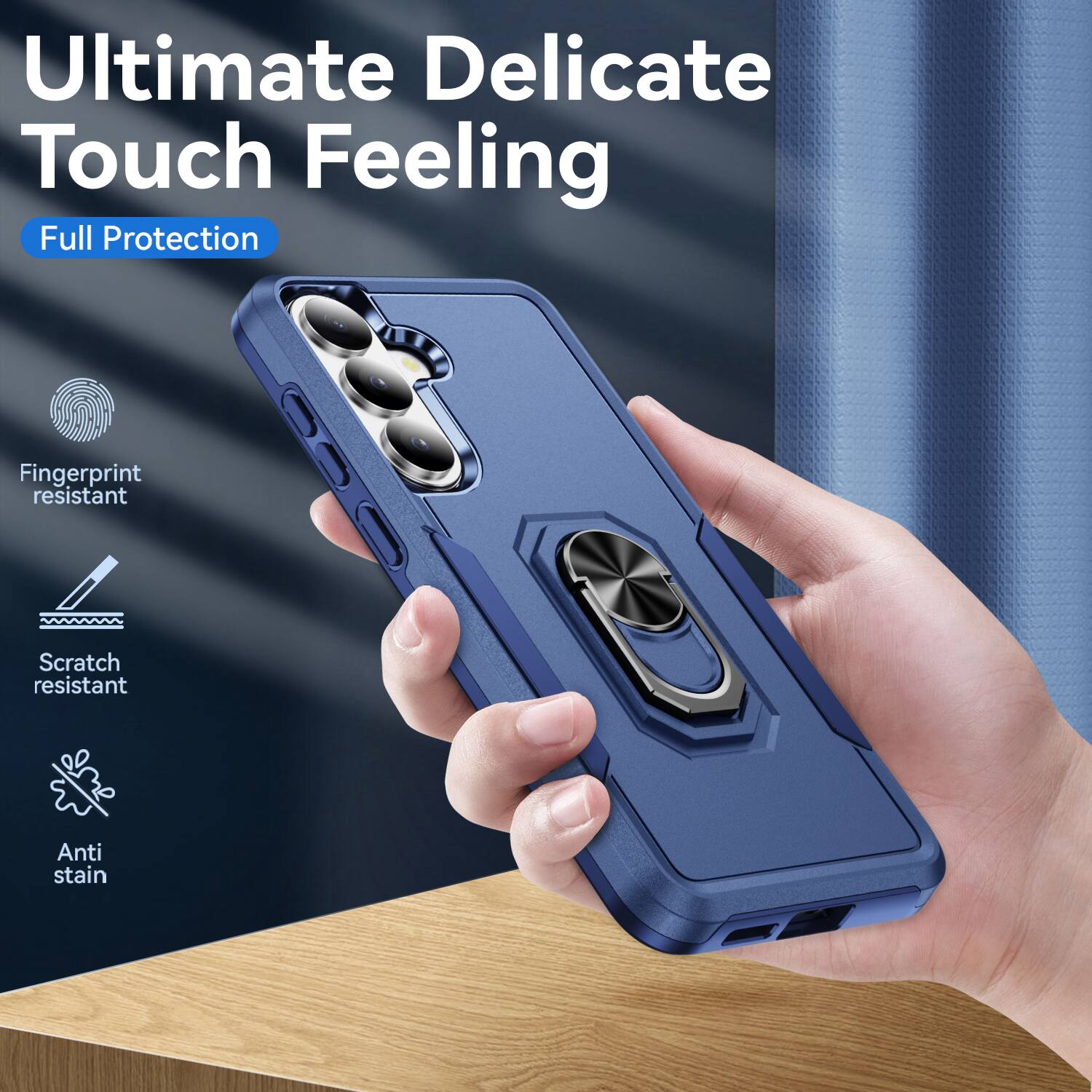Ultimate Delicate Touch Feeling  
Full Protection  
Fingerprint resistant  
Scratch resistant  
Anti stain
