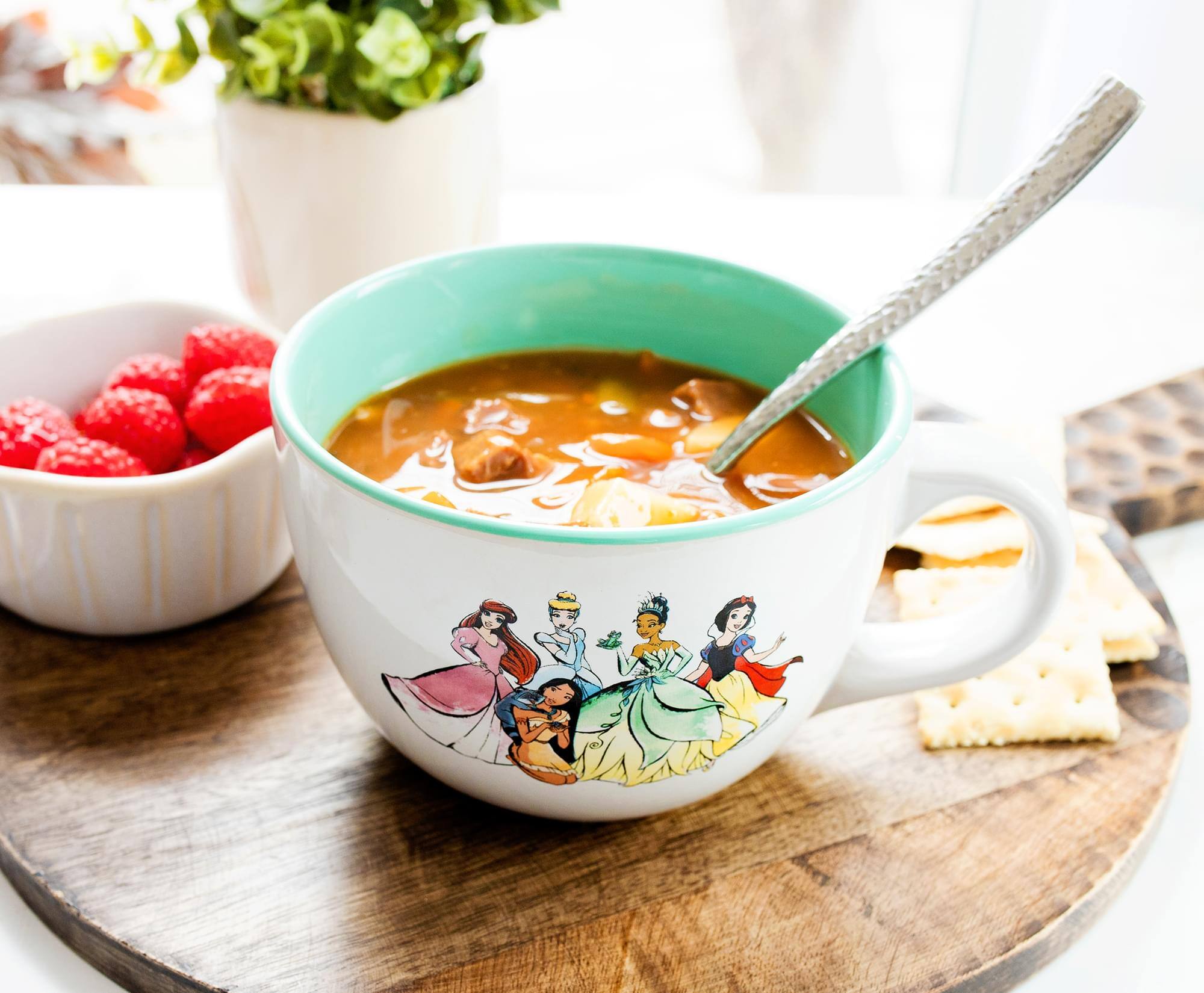 Alt View 5. Silver Buffalo - Disney Princess Royal Gathering Ceramic Soup Mug | Holds 24 Ounces - White.