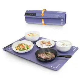 MegaChef - 23x15.75 Inch Silicone Warming Mat with Variable Temperature Settings & Digital Display - Purple