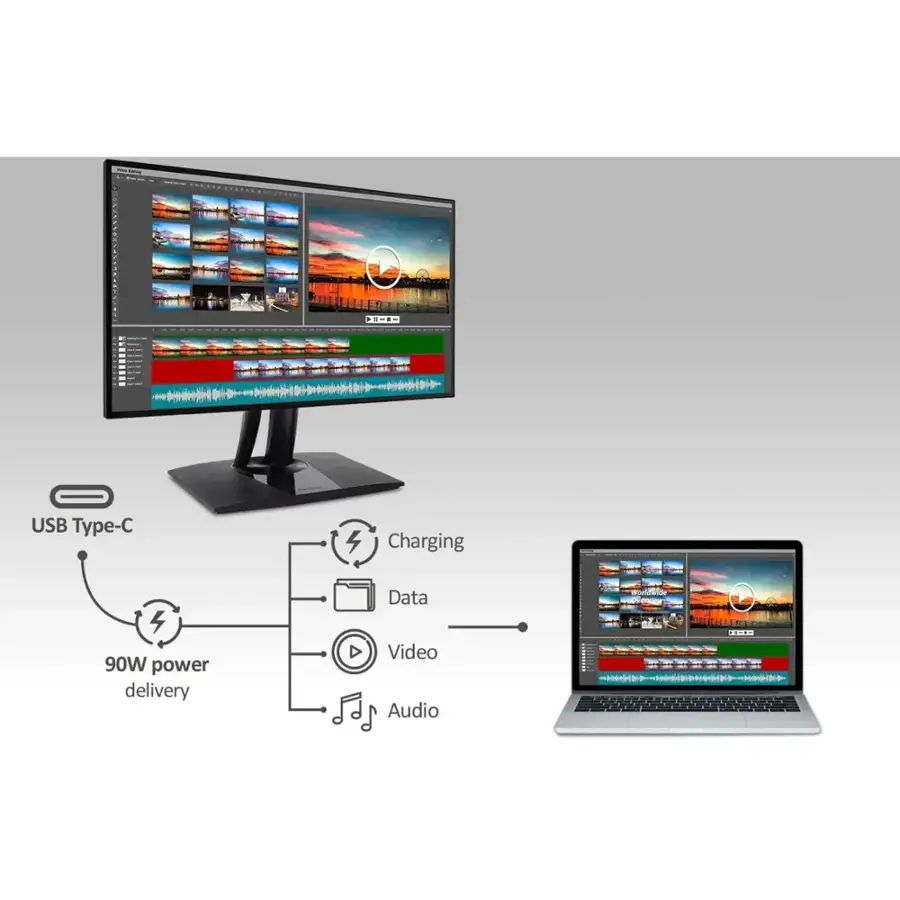 Alt View 22. ViewSonic - ColorPro 31.5" LCD 4K UHD Monitor with HDR (DisplayPort USB, HDMI) - Black.