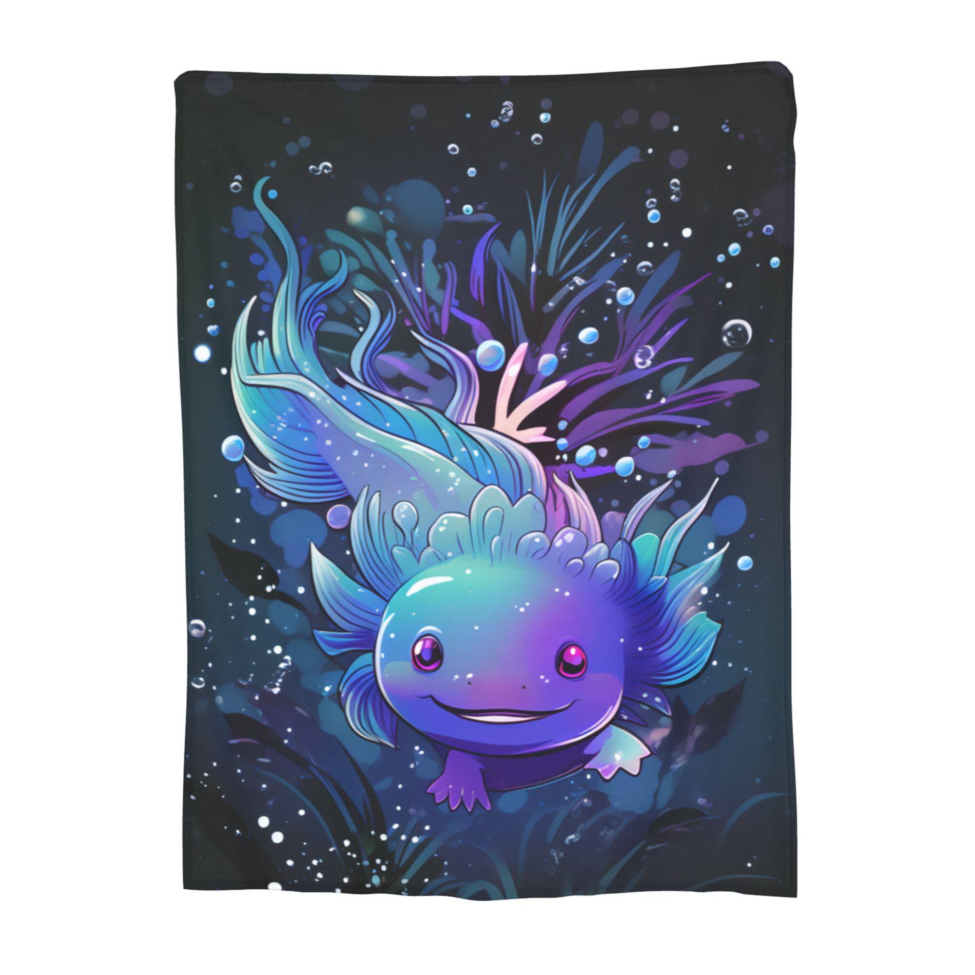 Alt View 3. Paradigms Interiors - Axolotl Blanket Lovely Axolotls Gifts For Adults Soft Warm Lightweight Cozy Cute Animal Dark Throw Blankets... - Bird 02-50x60in.