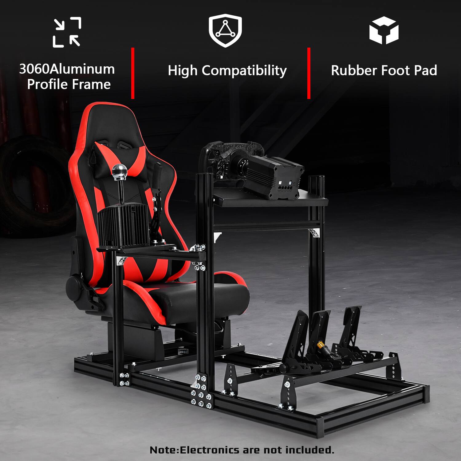 7 LR  
3060 Aluminum Profile Frame  
High Compatibility  
Rubber Foot Pad  
Note: Electronics are not included.