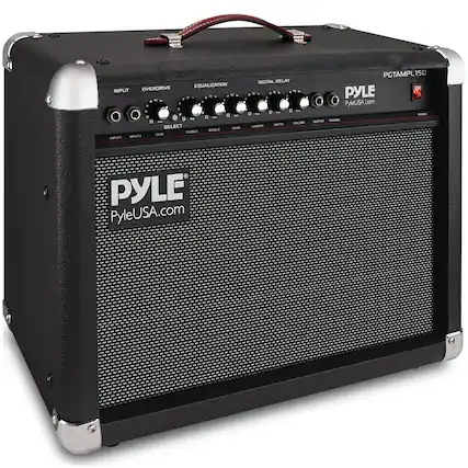 PYLE
PyleUSA.com
PGTAMPL150
INPUT
OVERDRIVE
EQUALIZATION
SELECT
BASS
MIDDLE
TREBLE
GAIN
INPUTS
DIGITAL DELAY
ASS
LENGTH
DEPTH
VOLUME
OUTPUT
PROGRAMS
PYLE
PyleUSA.com