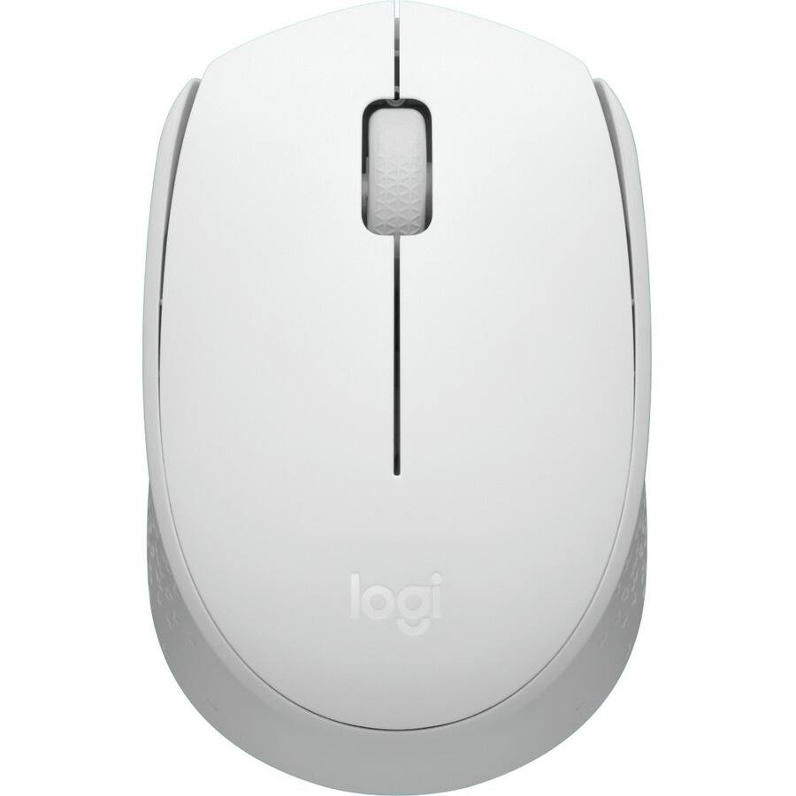 Alt View 4. Logitech - Logitech M170 Mouse - Optical - Wireless - Radio Frequency - 2.40 GHz - Off White - USB - Symmetrical - Off White.
