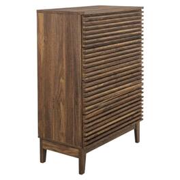 FurniFact - 4-Drawer Chest with Modern Design and Durable Build - Brown