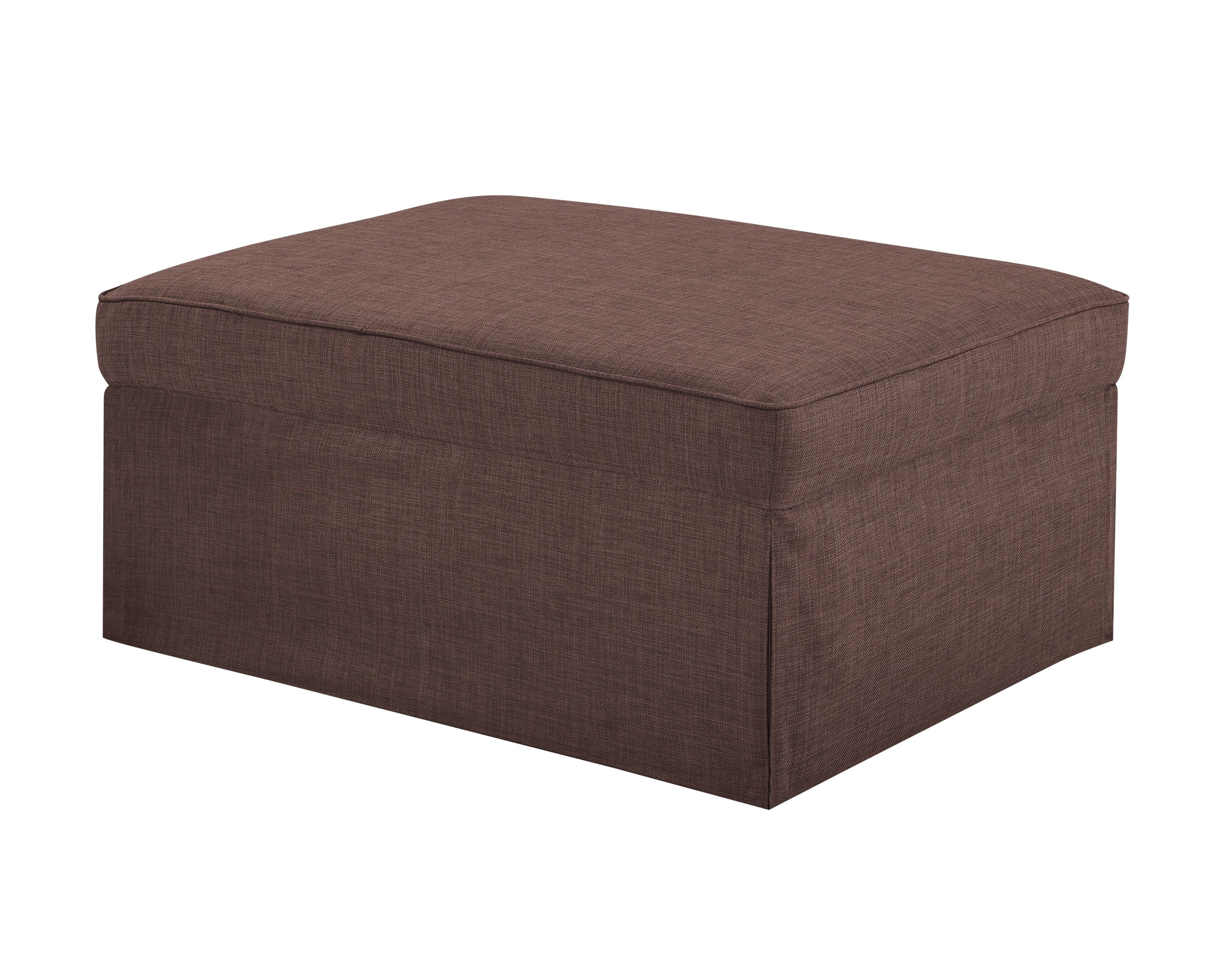 Front Zoom. Relax A Lounger - Kotor Otto-Kube Multi-positional Ottoman - Dark Brown.