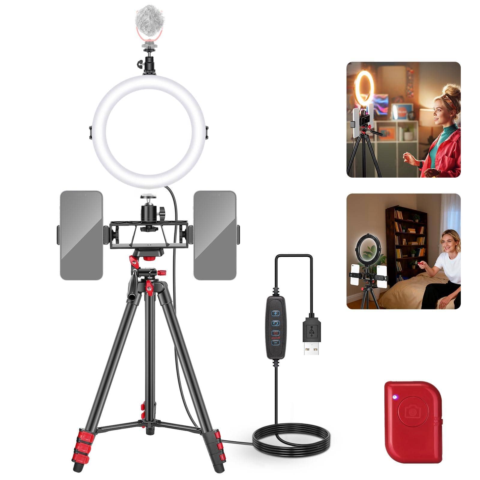 Reds Spade - NEEWER Basic Ring Light Video Conference Lighting Clip Light Kit Desk Tripod Stand Monitor Laptop 【Neewer - R08
